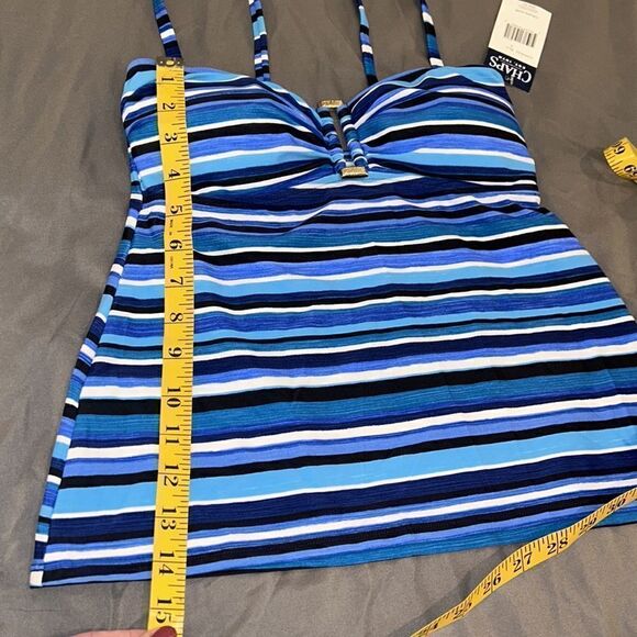 Chaps Tankini Swimsuit Top Size 8 - Picture 11 of 11